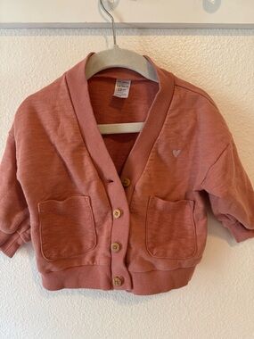 Carter's Girls Dusty Rose Button-Front Cardigan